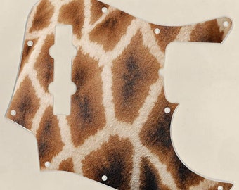 Custom Graphical Pickguard to fit Fender J Bass Jazz Bass Giraffe