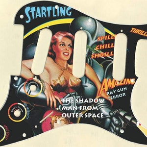 Custom Graphical Pickguard to fit Fender Strat Stratocaster Shadow Man