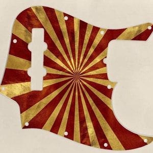 Custom Graphical Pickguard to fit Fender J Bass Jazz Bass Big Top Peak
