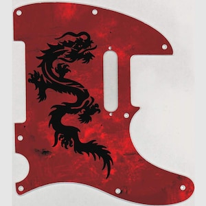 Custom Graphical Pickguard to fit Fender Tele Telecaster Dragon 1