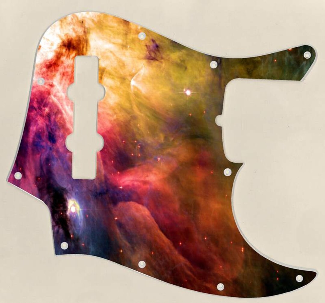 Battipenna Per Chitarra Basso J Bass, Personalizzato Con Grafica Delfino, Colore Multicolor, Plastica, Made In Canada, Marca Greasy Groove