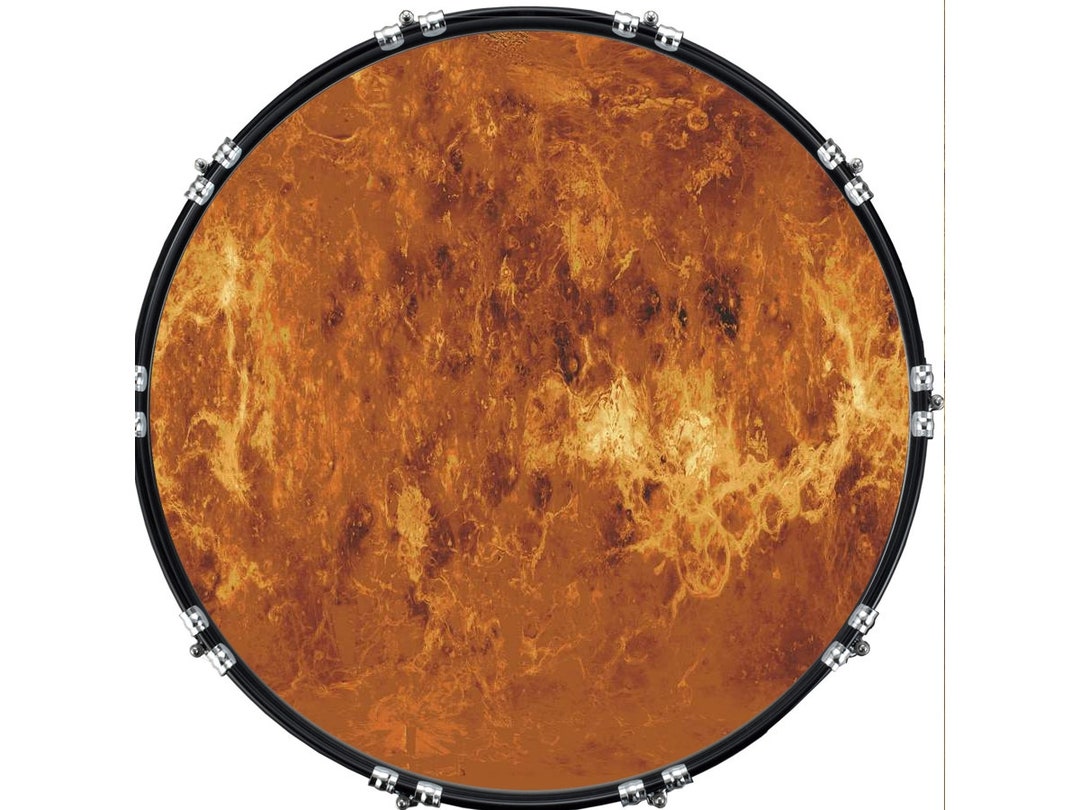 Custom Aquarian Bass Kick Drum Head Front Drumskin Rusty Etsy