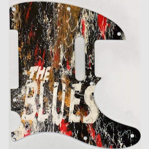 Custom Graphical Pickguard to fit Fender Tele Telecaster Blues 2