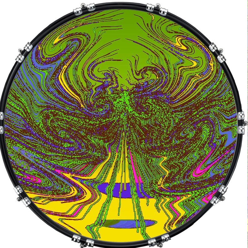 Custom Aquarian Bass Kick Drum Head Front Drumskin Abstract 40 Etsy