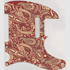 Custom Graphical Pickguard to fit Fender Tele Telecaster Paisley RD-CR