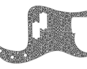 Custom Graphical Pickguard to fit Fender P Bass Precision Bass Scales BW