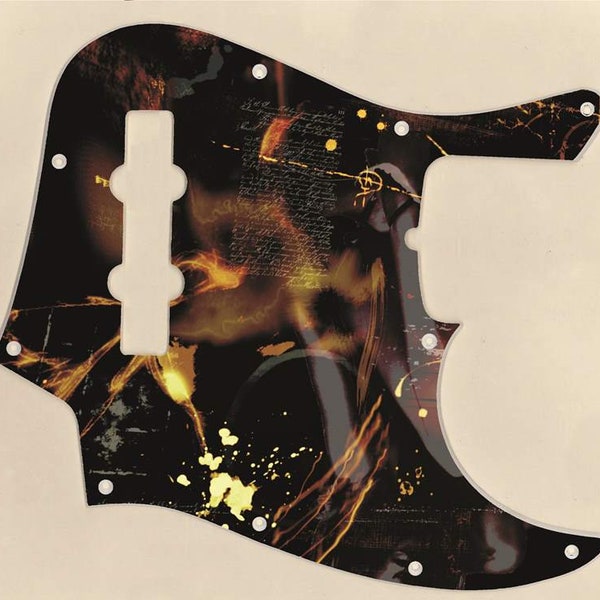 Custom Graphical Pickguard to fit Fender J Bass Jazz Bass Abstract 3