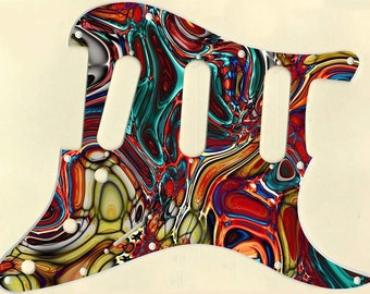 Custom Graphical Pickguard to fit Fender Strat Stratocaster Abstract 15