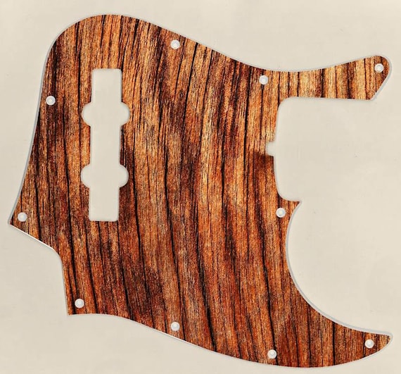 Custom Graphical Pickguard to Fit Fender J Bass Jazz Bass Wood Old