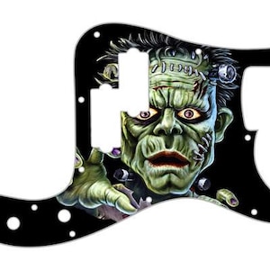 Niestandardowy graficzny pickguard pasujący do gitary basowej Fender P Bass Precision Bass Frankie 1 BK
