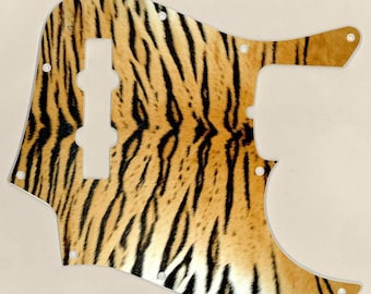 Custom Graphical Pickguard to fit Fender J Bass Jazz Bass Tiger Print