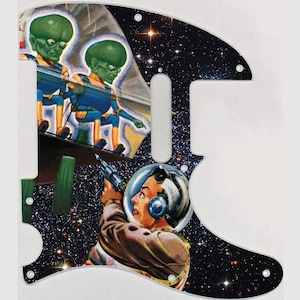 Custom Graphical Pickguard to fit Fender Tele Telecaster Little Green Men