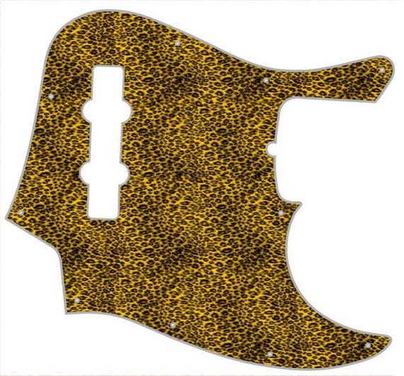 Pickguard Per Fender Jazz Bass – Personalizzato Stampa Leopardata PL – Greasy Groove Canada - Foto 2