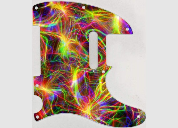 Battipenna Telecaster Personalizzato Greasy Groove - Paint Splat 2, 8 Fori, Multicolore