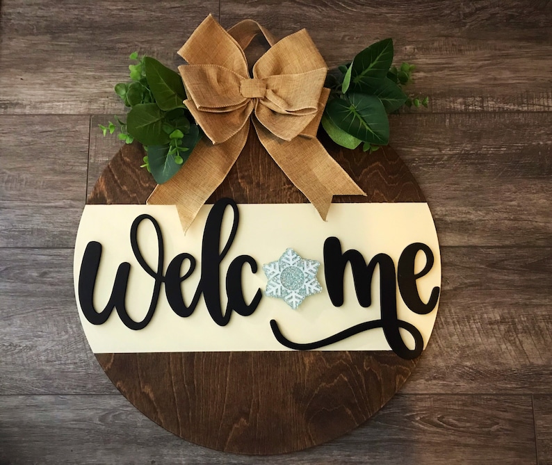 Interchangeable sign front door hanger front door Etsy