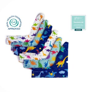 6 Dinosaur thumb gloves | Thumbsie® Thumb Guards | Stop Thumb Sucking | Thumb Sucking  | Dental & OHF approved  | Thumb Gloves | Five Sizes