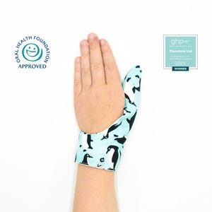 Thumb sucking glove to help your child stop thumb sucking | Thumb Guards | Oral Health Foundation approved | Various Fabrics | Five Sizes