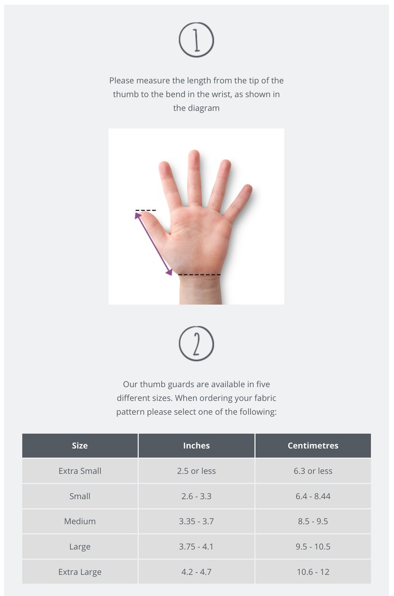 Thumbsie® Protector para el pulgar / Detener la succión del dedo / Chupar el dedo / Guante para el pulgar / Varios tejidos / Cinco tamaños imagen 2