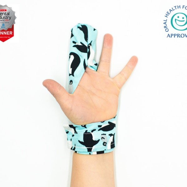 Thumbsie® Finger Guard | Finger Glove | Stop Finger Sucking | Finger Sucking | Various Fabrics | Five Sizes