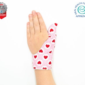 Thumbsie® Thumb Guard Stop Thumb Sucking Thumb Sucking Thumb Glove Various Fabrics Five Sizes Loveheart