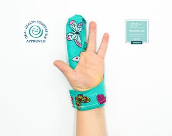 Finger Sucking Guard  to help stop Finger Sucking | Stop Finger Sucking Glove | Award-Winning | Dentist approved  |  Various Fabrics & Sizes