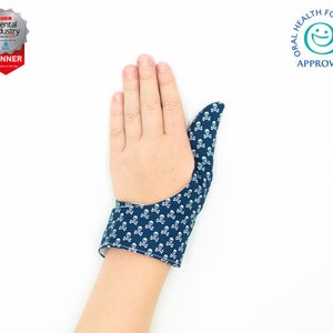 Thumbsie® Thumb Guard Stop Thumb Sucking Thumb Sucking Thumb Glove Various Fabrics Five Sizes Pirate