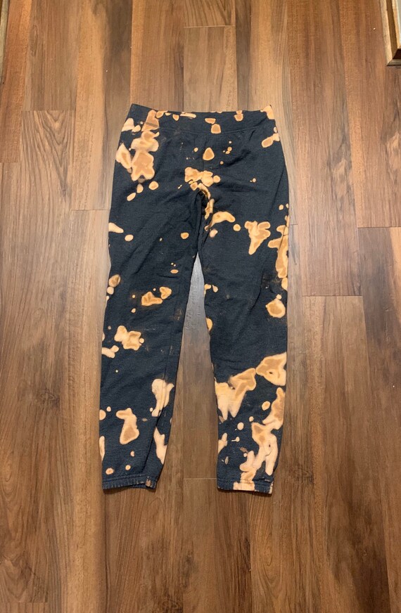 grey bleach tie dye sweatpants