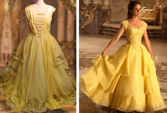 Custom Cosplay Costume Yellow Dress Belle Beauty And The Etsy Custom Cosplay Costume Yellow Dress Belle Beauty And The Etsy
