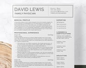 Doctor Resume Template, Medical Resume Template Instant Download, Doctor CV Template, Medical CV Design