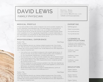 Doctor Resume Template, Medical Resume Template Instant Download, Doctor CV Template, Medical CV Design