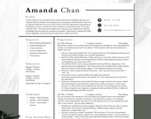 Classic Resume Template Instant Download | Professional CV Design | Modern Resume Template | Minimalist Resume