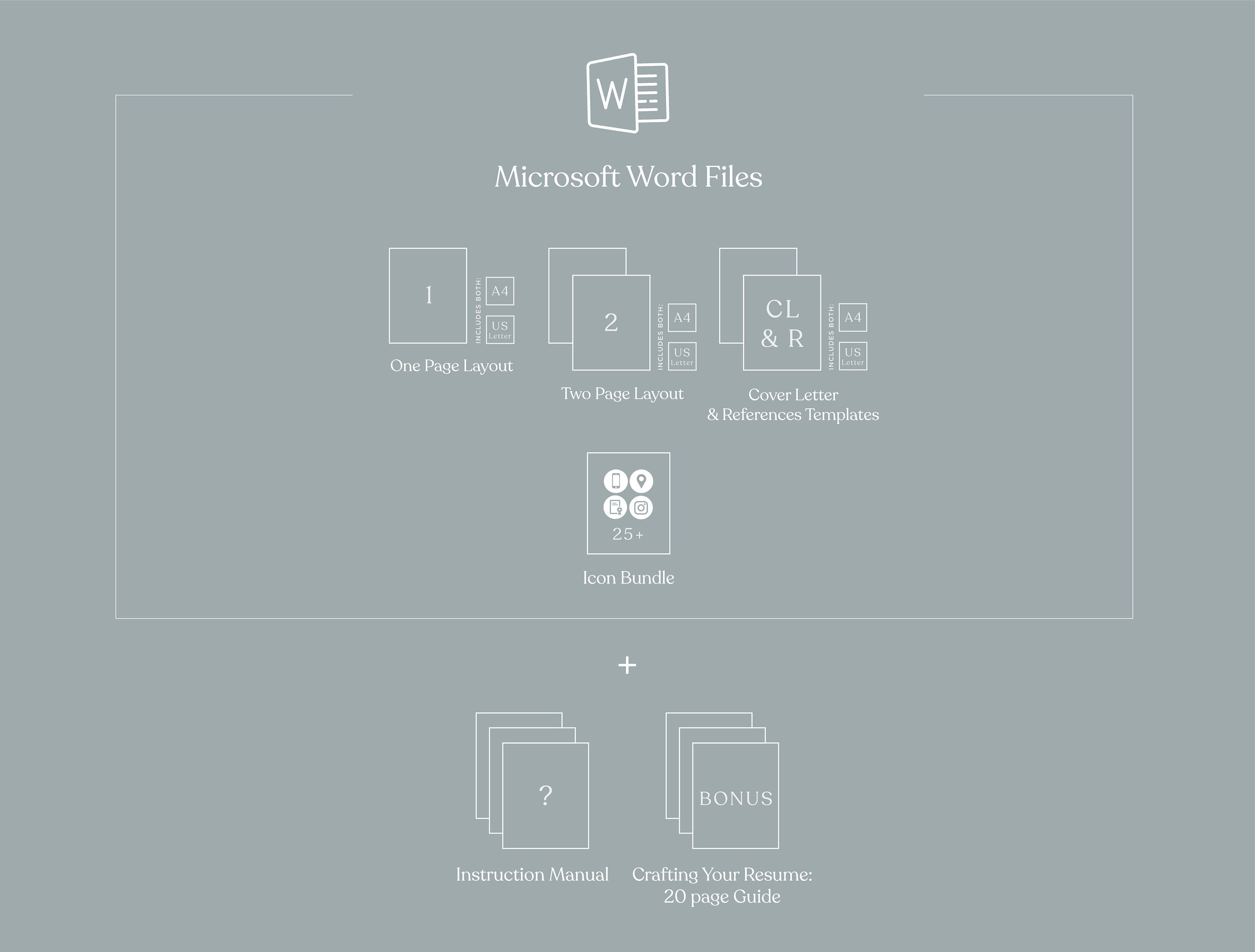 Simple CV Template Word, CV Design, CV Professional Executive Resume