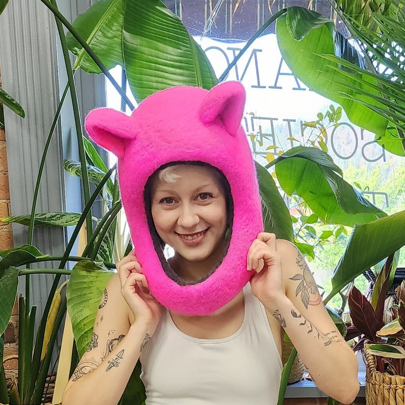 Pink Kitty Moto Rave Helmet - Etsy