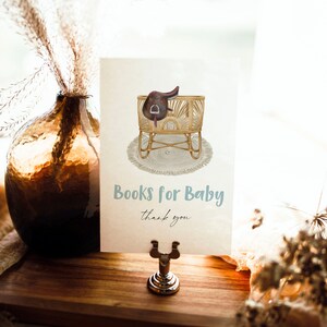 MAEVE - Cowboy Baby Shower Editable Books for Baby Sign, Wild West Baby Shower Books Sign, A Little Cowboy is on the Way Sign, Western Rodeo