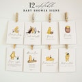 POOH - Winnie the Pooh Baby Shower Signs Bundle, Classic Winnie the Pooh Baby Shower Signs Template, Editable Pooh Bear Baby Shower Signs product logo