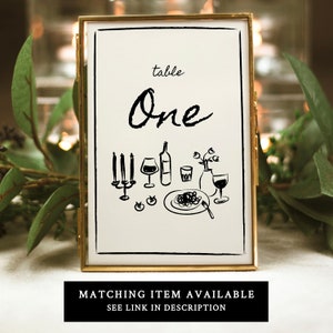AMELIA - Wedding Bar Menu Template, Editable Hand Drawn Drink Menu ...