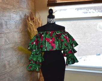 off shoulder ankara gowns