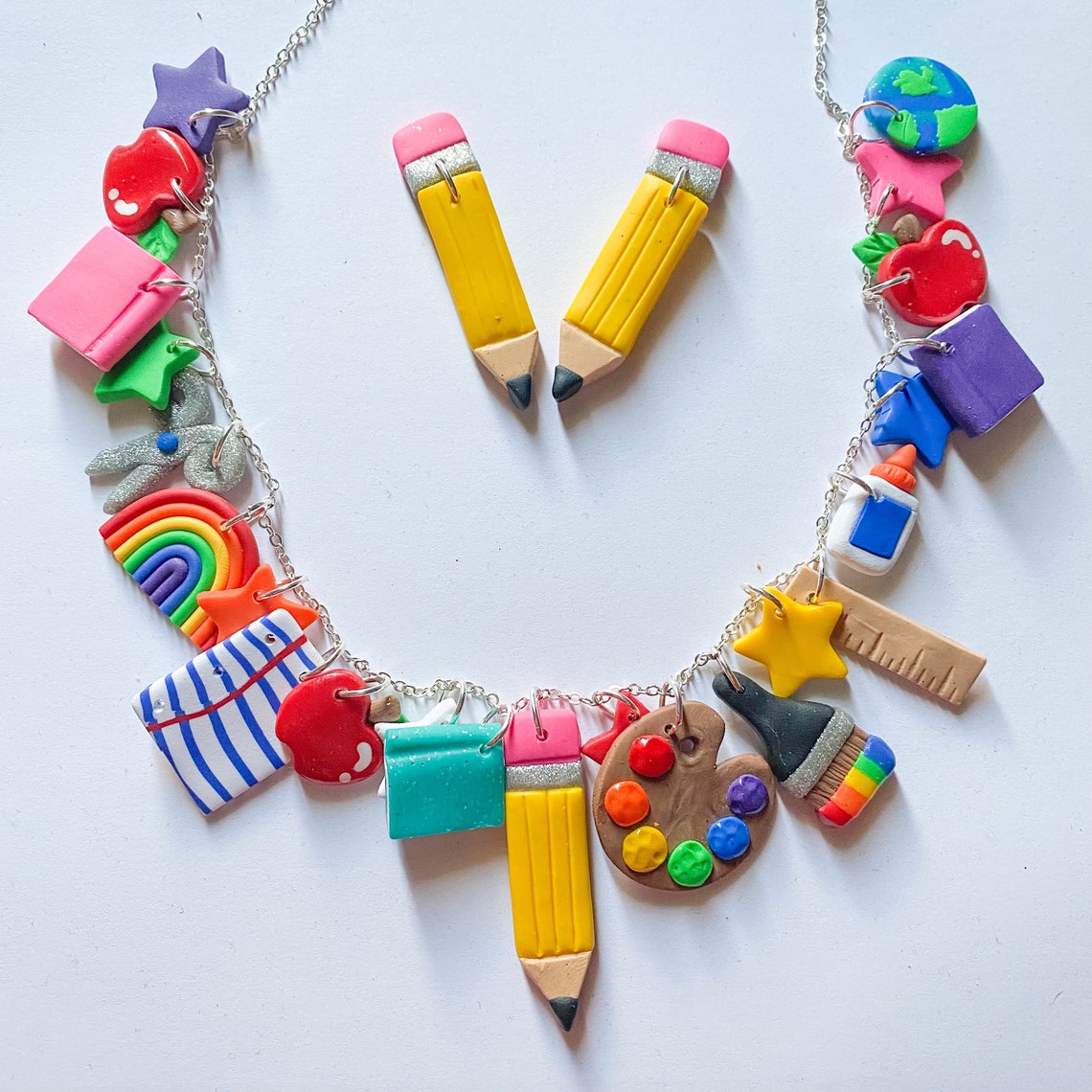 Back to School Necklace Etsy