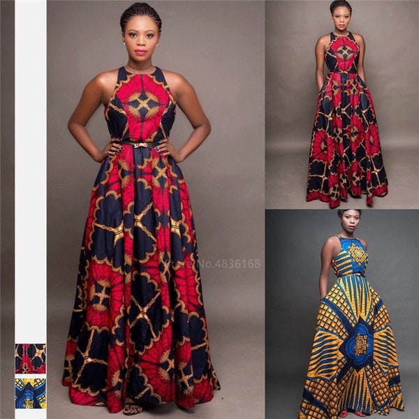 Dashiki Maxi Dress Sleeveless Ankara African Dresses for Women | Etsy