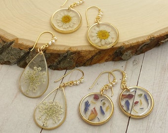 Forest Moss Drop Earrings \u2022 Terrarium Dangle Earrings \u2022 Resin Globe Earrings \u2022 Green Terrarium Jewellery \u2022 Earrings for Forest Wedding