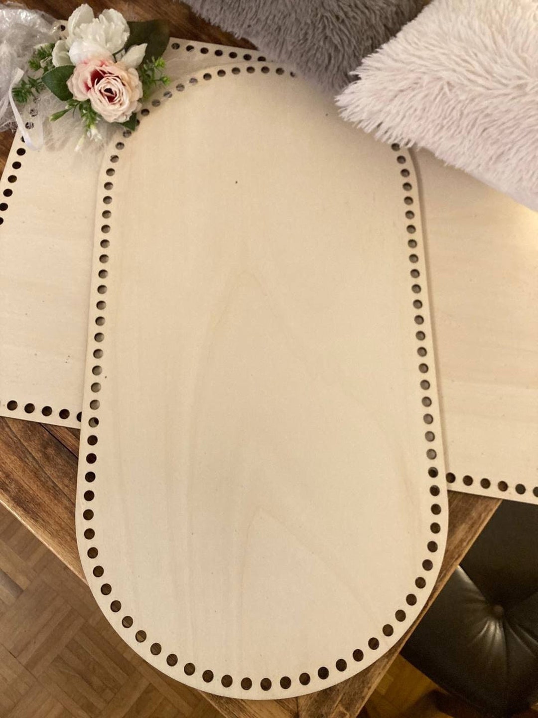 Basket Base Crochet Base Wooden Base for Moses Basket or Dog Basket