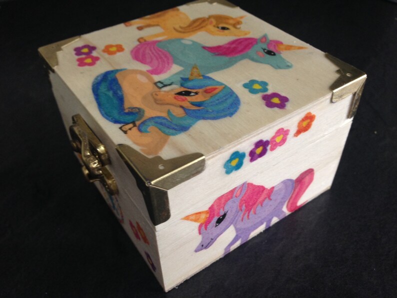 Unicorn Decoupage Box Etsy