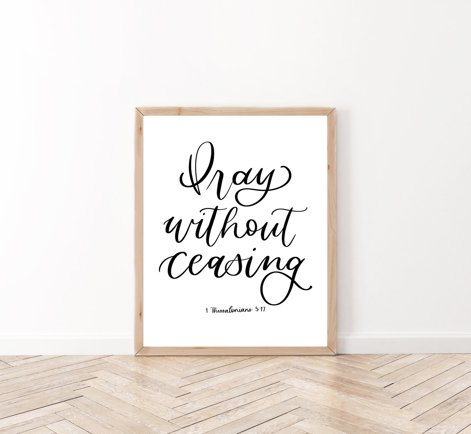 Pray Without Ceasing Wall Art Printable, Bible Verse Prints, Scripture ...