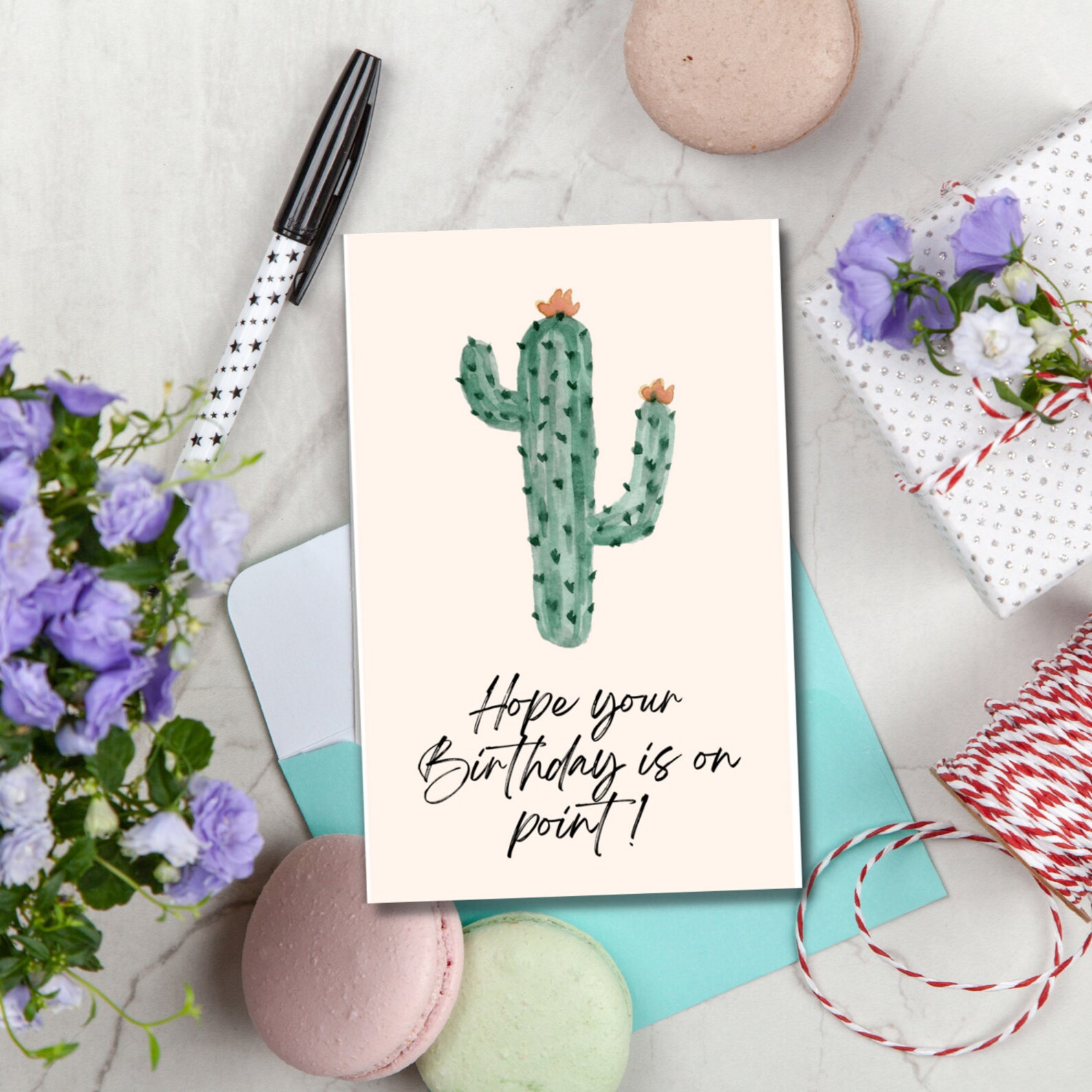 Cactus Birthday Card Printable Birthday Card for Her Best | Etsy