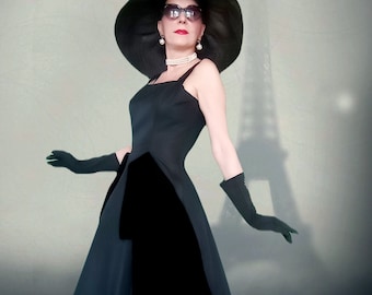 Original Vintage 1950er Jahre Gigi Young Suzy Perette Schwesterlabel Silk Faille Ripsband Seidensamt Kleid Netz Unterrock Rockabilly Dior New Look