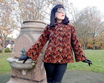 Vintage 70s Borg Faux Fur Jacket: Autumn Glam Rock Style