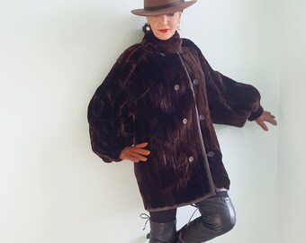 Vtg Genuine Ladies12sheepskin Coat 