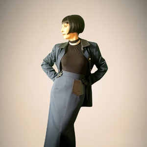 State of Claude Montana vintage 1980s &#39;futurist&#39; suit: Montana very much in the same mould as Mugler