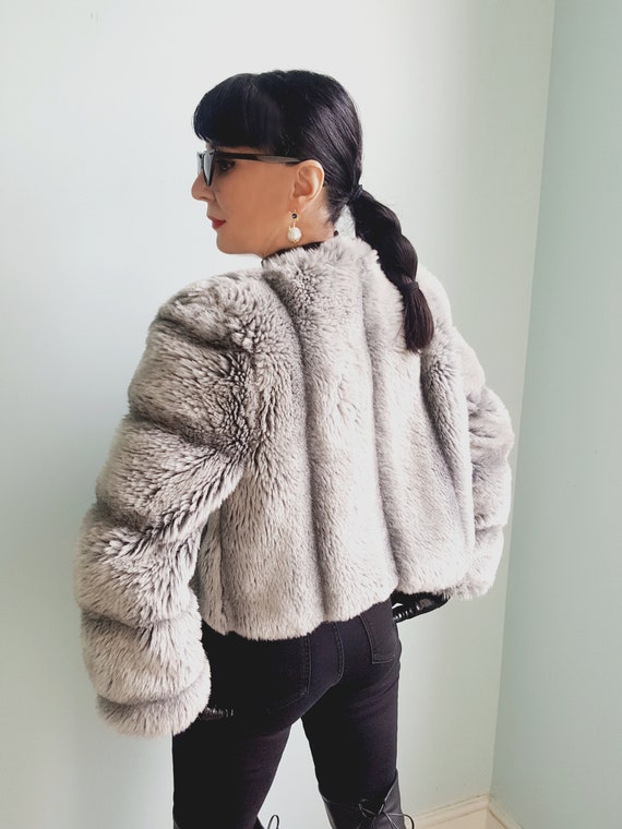 Iconic early 1970s Grey faux fur Glam rock Dolly … - image 5
