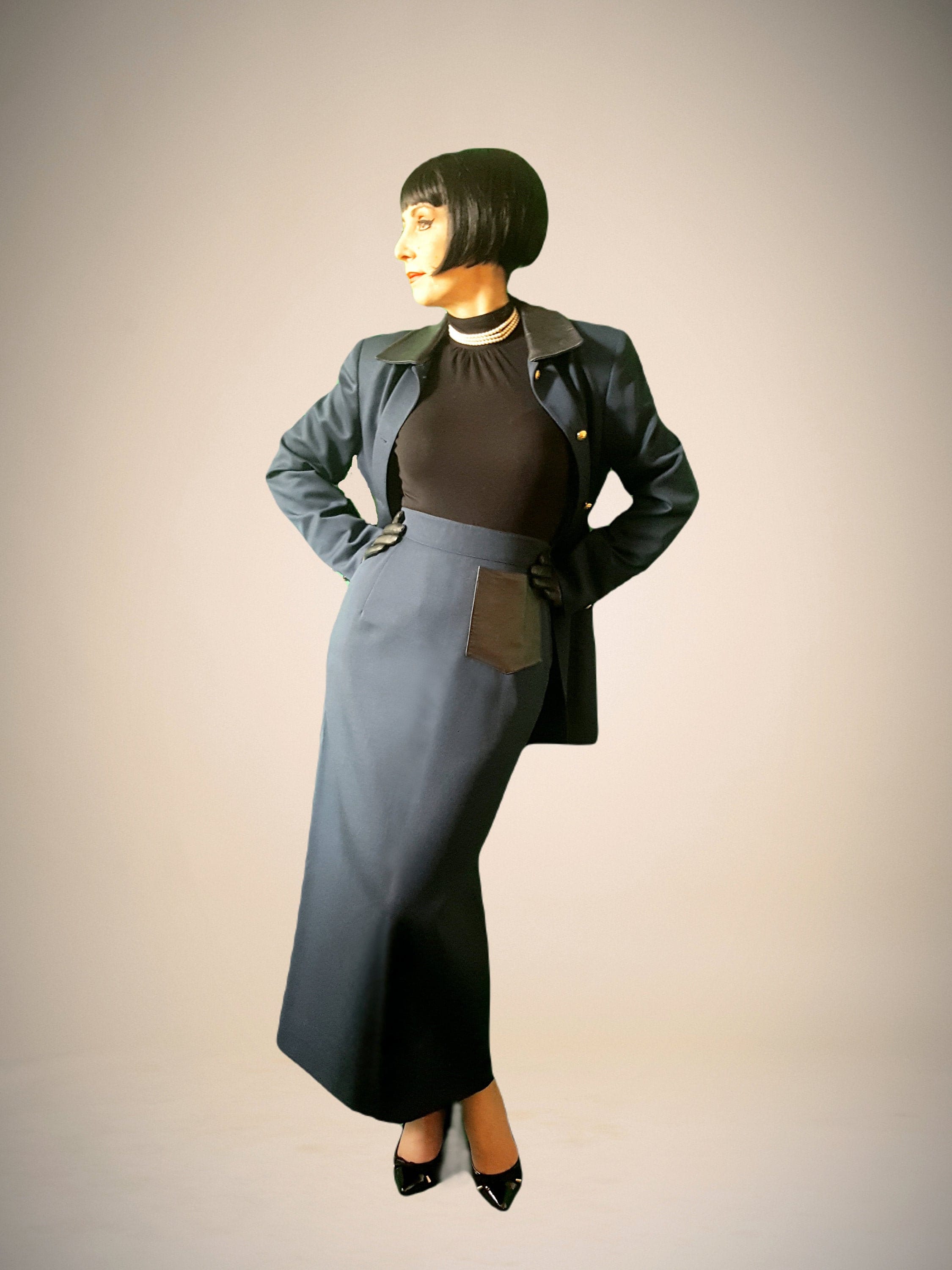 State of Claude Montana vintage 1980s 'futurist' suit: Montana very much in the same mould as Mugler